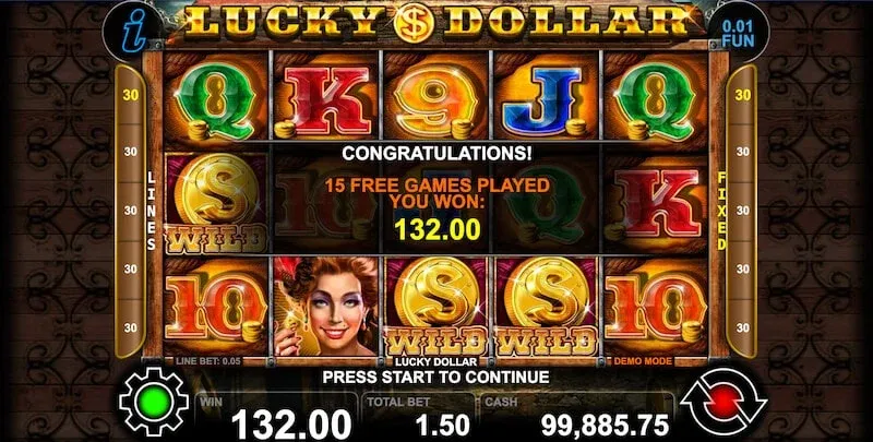 Lucky Dollar Gameplay — 5×3-Slot von CT Gaming